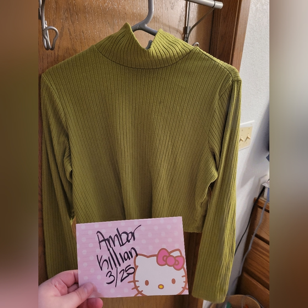 Crop Top Plus Size Cottagecore Green Top